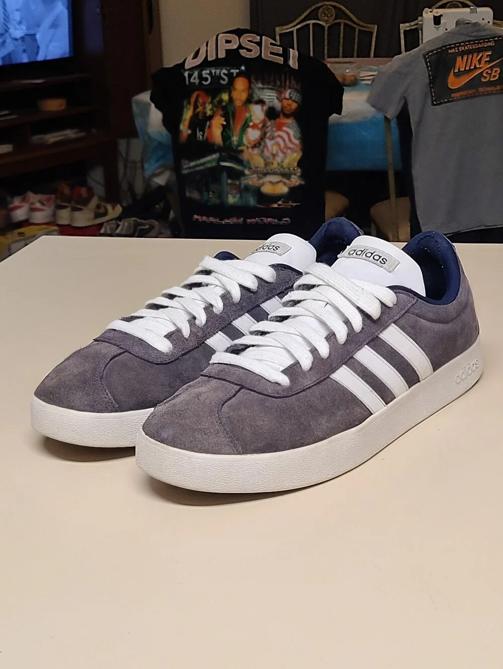 Adidas VL Court 2.0 casual suede low top casual sneakers size 13